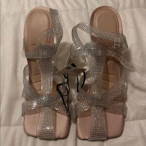 Zara Silver Strappy Heels